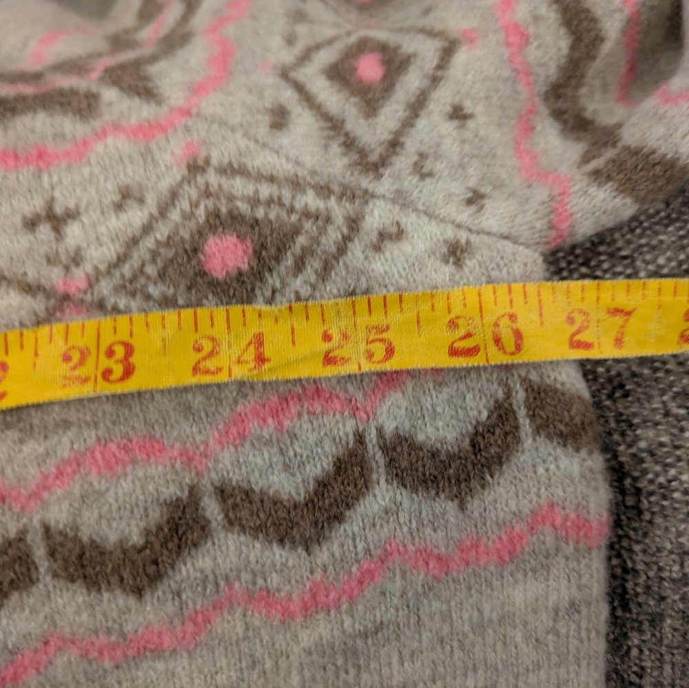 New with tags! Vero Moda Fair Isle Sweater - Bro6 and Pink - Picture 11 of 13